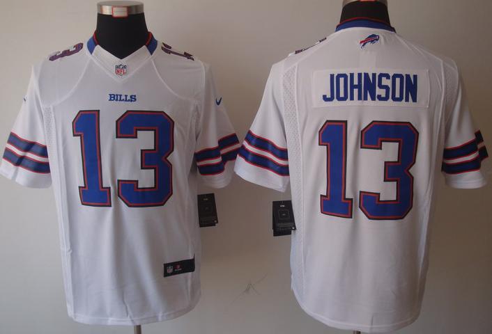 Nike Buffalo Bills 13 Steve Johnson White Game LIMITED NFL Jerseys Cheap
