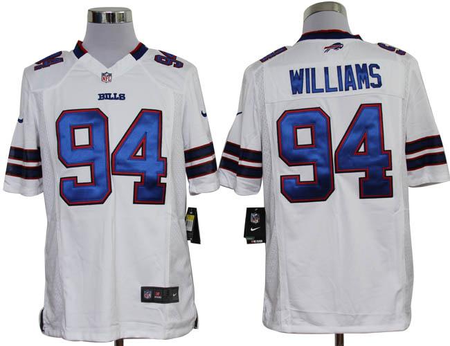 Nike Buffalo Bills #94 Williams White Game Nike NFL Jerseys Cheap