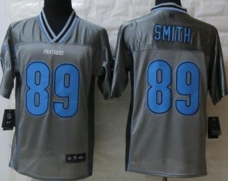 Nike Carolina Panthers 89 Steve Smith Grey Vapor Elite NFL Jerseys Cheap