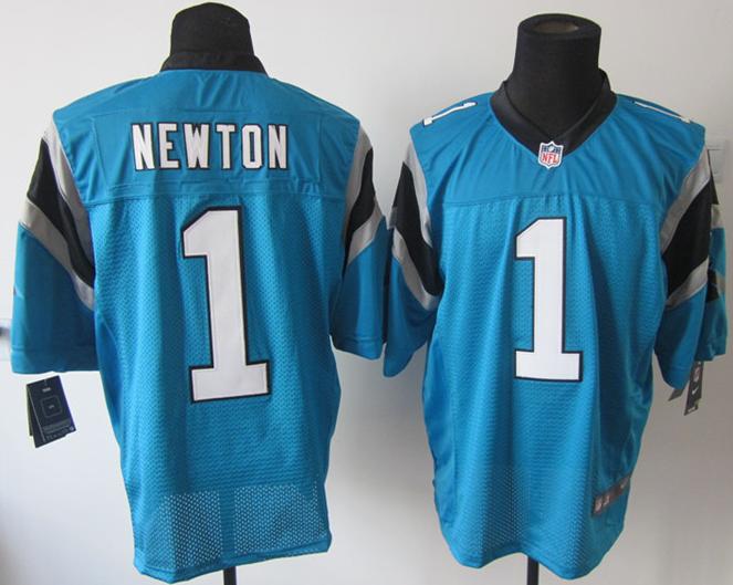 Nike Carolina Panthers #1 Cam Newton Blue Elite Nike NFL Jerseys Cheap