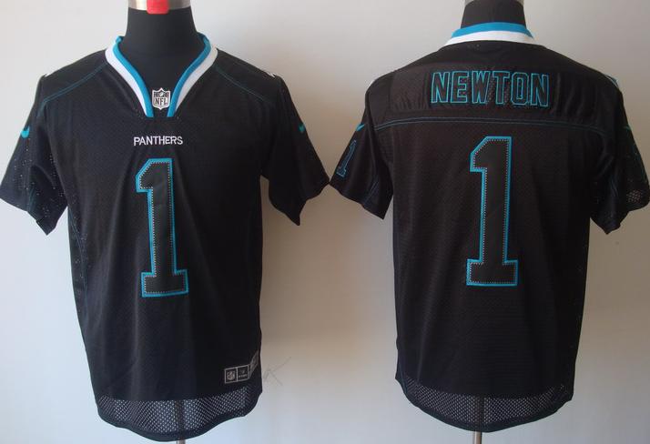 Nike Carolina Panthers #1 Cam Newton Lights Out Black Elite NFL Jerseys Cheap