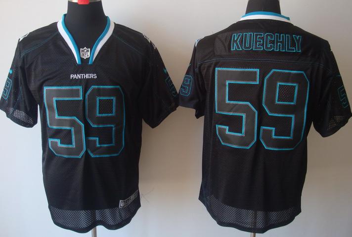 Nike Carolina Panthers 59 Kuechly Lights Out Black Elite NFL Jerseys Cheap