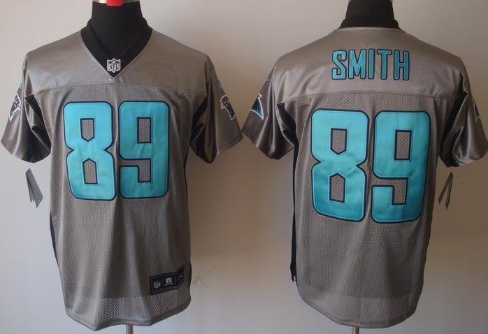 Nike Carolina Panthers #89 Steve Smith Grey Shadow NFL Jerseys Cheap