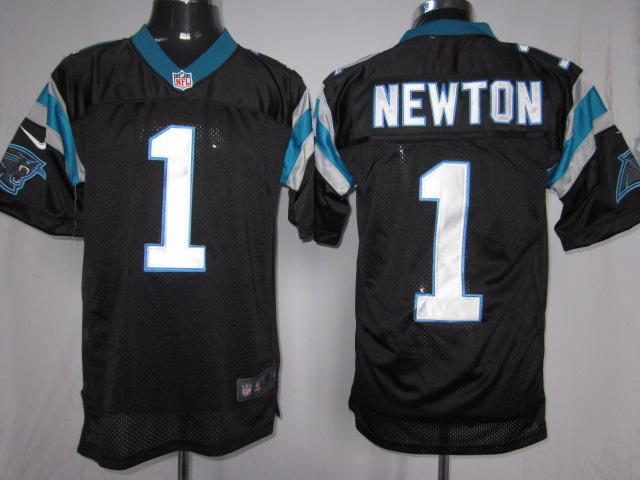 Nike Carolina Panthers #1 Cam Newton Black Elite Nike NFL Jerseys Cheap