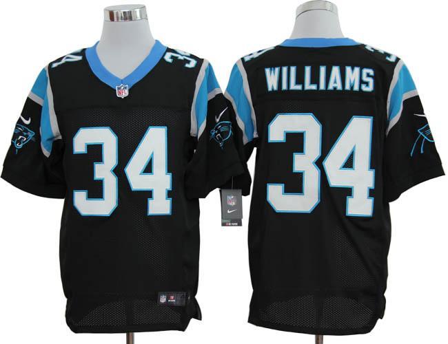 Nike Carolina Panthers #34 DeAngelo Williams Black Elite Nike NFL Jerseys Cheap