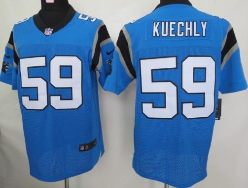 Nike Carolina Panthers 59 Kuechly Blue Elite Nike NFL Jersey Cheap