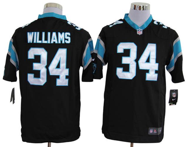 Nike Carolina Panthers #34 DeAngelo Williams Black Game Nike NFL Jerseys Cheap