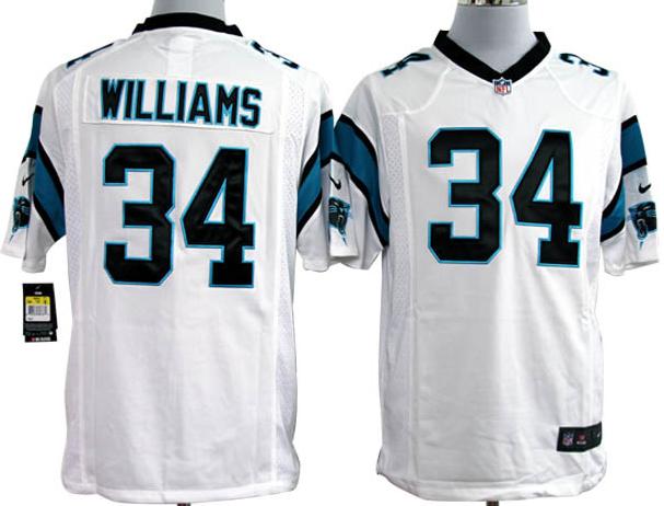 Nike Carolina Panthers #34 DeAngelo Williams White Game Nike NFL Jerseys Cheap