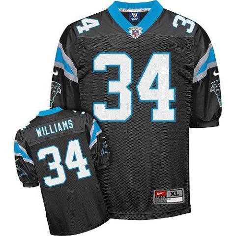 Nike Carolina Panthers #34 DeAngelo Williams Black Nike NFL Jerseys Cheap
