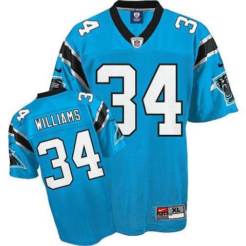 Nike Carolina Panthers #34 DeAngelo Williams Blue Nike NFL Jerseys Cheap