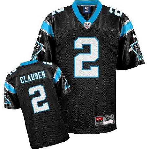 Nike Carolina Panthers #2 Jimmy Clausen Black Nike NFL Jerseys Cheap