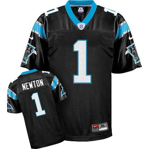 Nike Carolina Panthers #1 Cam Newton Black Nike NFL Jerseys Cheap