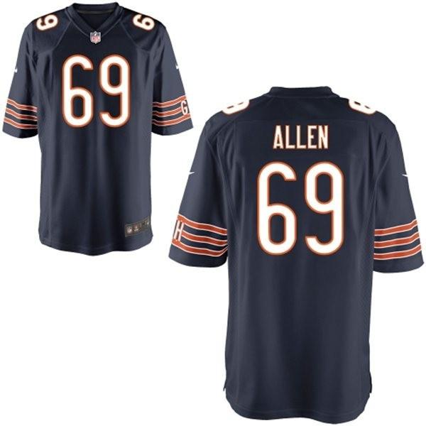 Nike Chicago Bears 69 Jared Allen Blue Game NFL Jerseys Cheap