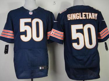 Nike Chicago Bears 50 Singletary Blue Elite NFL Jerseys Cheap