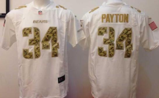 Nike Chicago Bears 34 Walter Payton White Salute to Service Game NFL Jersey Cheap