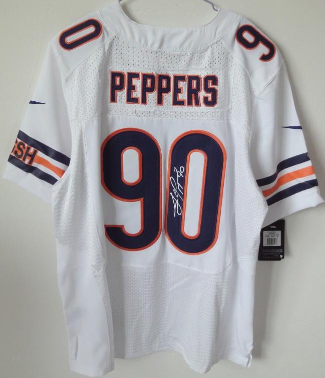 Nike Chicago Bears 90 Julius Peppers White Signed Elite NFL Jerseys Cheap