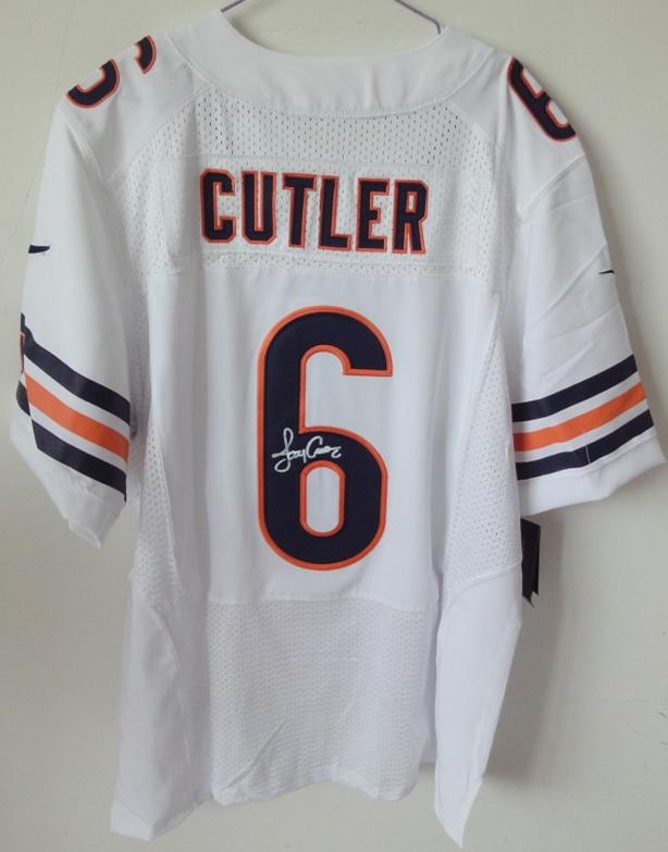 Nike Chicago Bears 6 Jay Cutler White Signed Elite NFL Jerseys Cheap