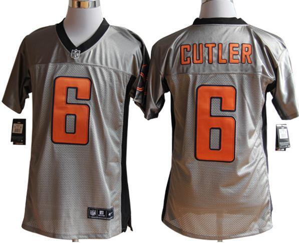 Nike Chicago Bears 6# Jay Cutler Grey Shadow NFL Jerseys Cheap