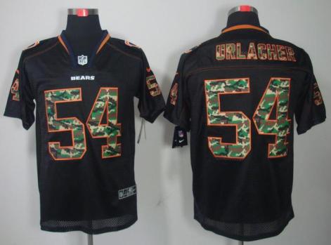 Nike Chicago Bears 54 Brian Urlacher Black Camo Fashion Elite NFL Jerseys Camo Number Cheap