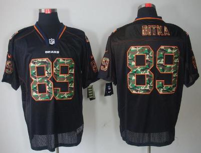 Nike Chicago Bears 89 Mike DITKA Black Camo Fashion Elite NFL Jerseys Camo Number Cheap