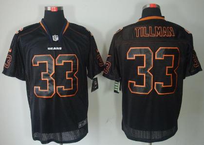 Nike Chicago Bears 33 Charles Tillman Lights Out Black NFL Jerseys Cheap