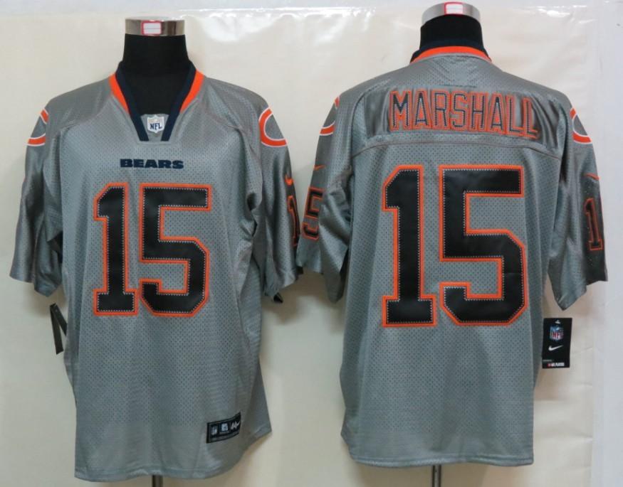 Nike Chicago Bears #15 Brandon Marshall Grey Lights Out Elite NFL Jerseys Cheap