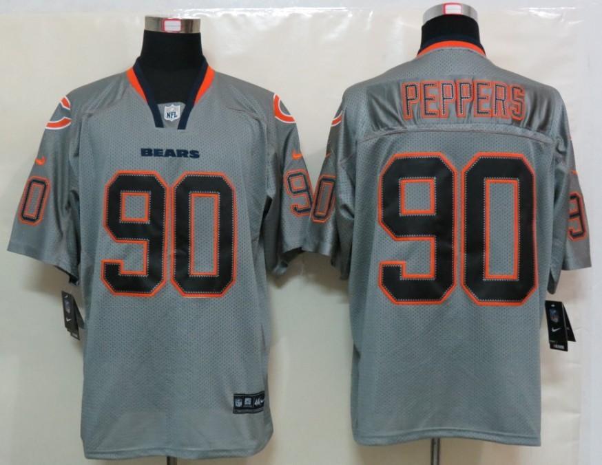 Nike Chicago Bears 90 Julius Peppers Grey Lights Out Elite NFL Jerseys Cheap