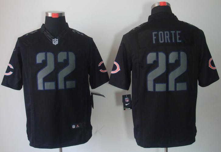 Nike Chicago Bears 22# Matt Forte Black Impact Game LIMITED NFL Jerseys Cheap