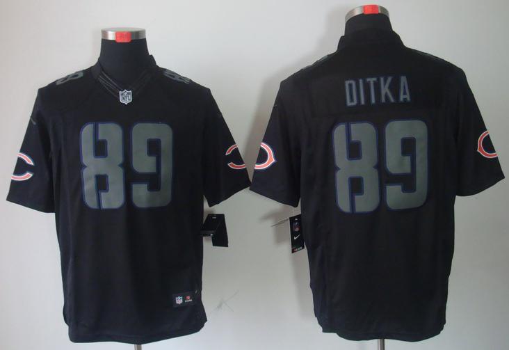 Nike Chicago Bears 89 Mike DITKA Black Impact Game LIMITED NFL Jerseys Cheap