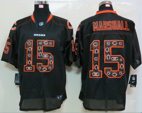 Nike Chicago Bears #15 Brandon Marshall Lights Out Black Elite NFL Jerseys Cheap
