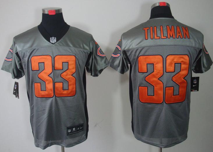 Nike Chicago Bears 33 Charles Tillman Grey Shadow NFL Jerseys Cheap