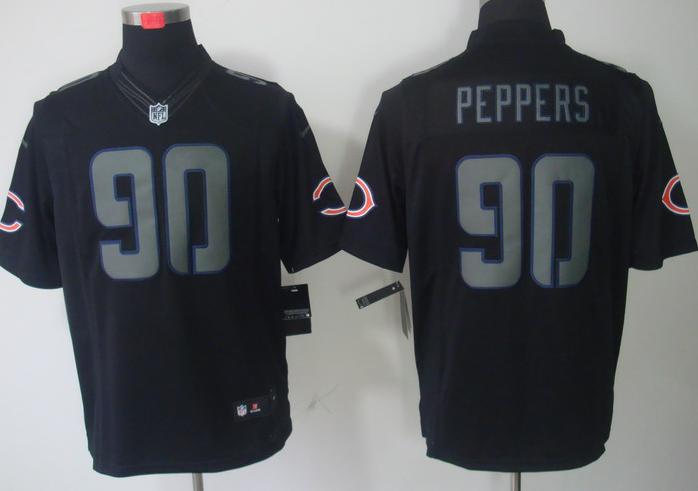 Nike Chicago Bears 90 Julius Peppers Black Impact Game LIMITED NFL Jerseys Cheap
