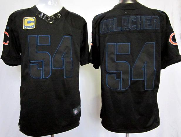 Nike Chicago Bears 54 Brian Urlacher Black Impact Game LIMITED NFL Jerseys C Patch Cheap