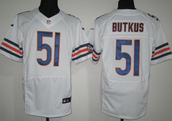 Nike Chicago Bears 51# Dick Butkus White Elite NFL Jerseys Cheap