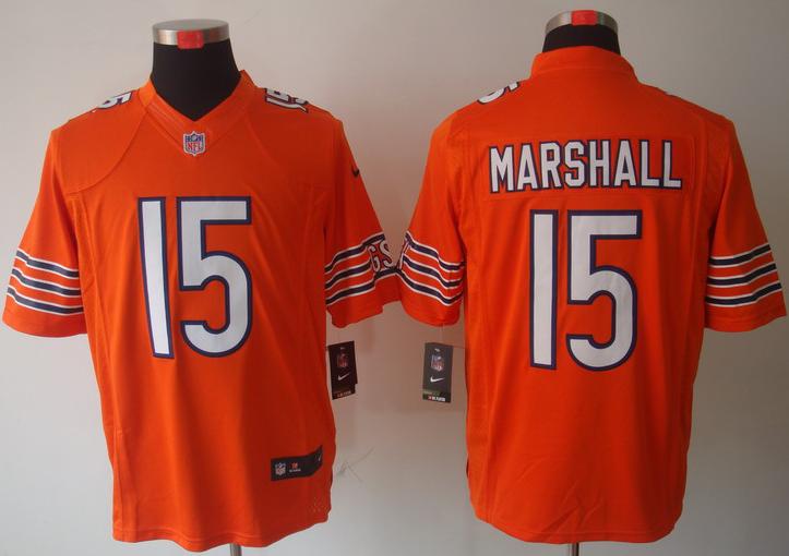 Nike Chicago Bears #15 Brandon Marshall Orange Game LIMITED NFL Jerseys Cheap
