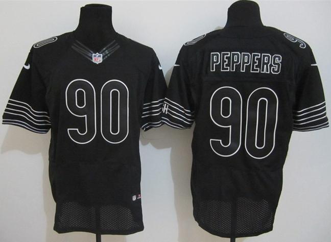 Nike Chicago Bears 90 Julius Peppers Black Elite NFL Jerseys Cheap