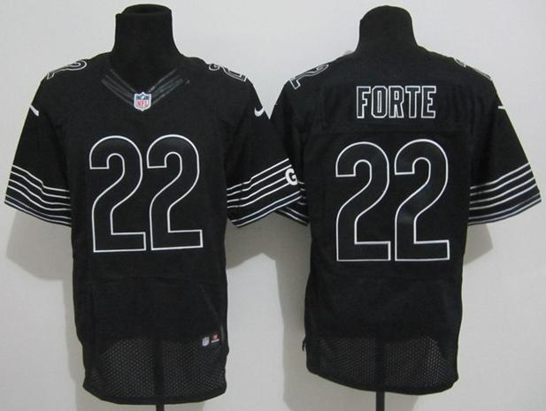 Nike Chicago Bears 22# Matt Forte Black Elite NFL Jerseys Cheap