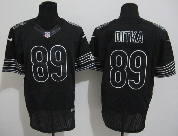 Nike Chicago Bears 89 Mike DITKA Black Elite NFL Jerseys Cheap