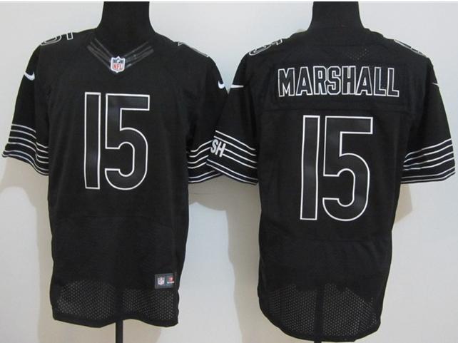 Nike Chicago Bears #15 Marshall Black Elite NFL Jerseys Cheap