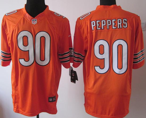 Nike Chicago Bears 90 Julius Peppers Orange Game LIMITED NFL Jerseys Cheap