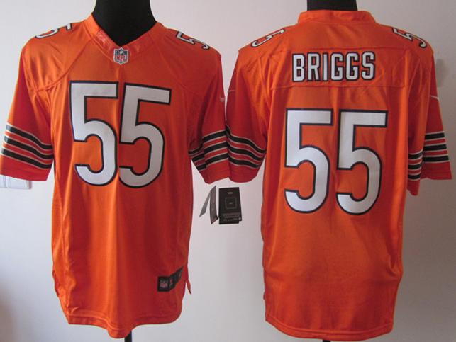 Nike Chicago Bears #55 Lance Briggs Orange Game LIMITED NFL Jerseys Cheap