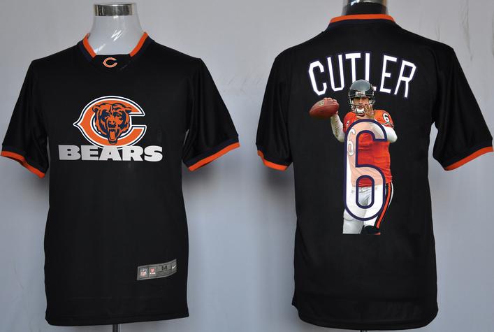Nike Chicago Bears 6# Jay Cutler Black All-Star Fashion NFL Jerseys Cheap
