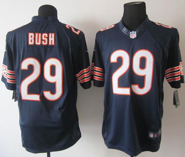 Nike Chicago Bears #29 Michael Bush Blue Game LIMITED Nike NFL Jerseys Cheap