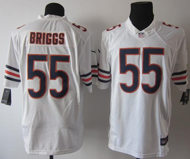 Nike Chicago Bears #55 Lance Briggs White Game LIMITED NFL Jerseys Cheap