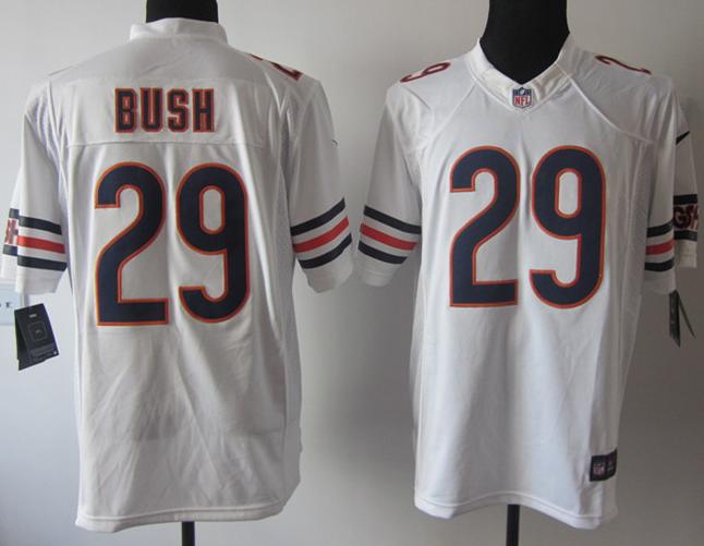 Nike Chicago Bears #29 Michael Bush White Game LIMITED Nike NFL Jerseys Cheap