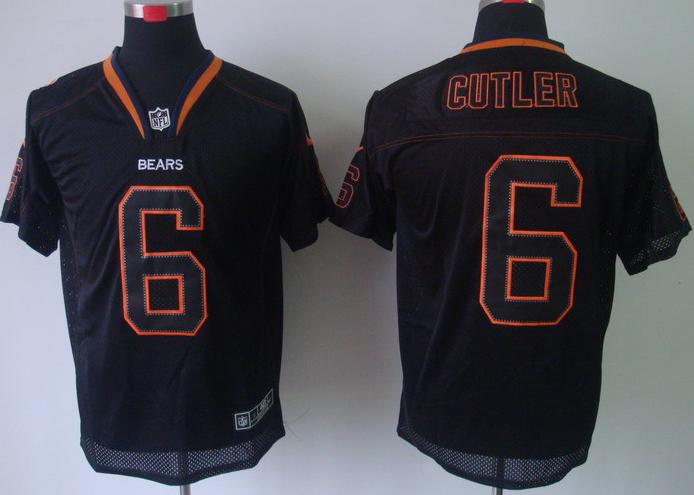 Nike Chicago Bears 6# Jay Cutler Lights Out Black Elite NFL Jerseys Cheap