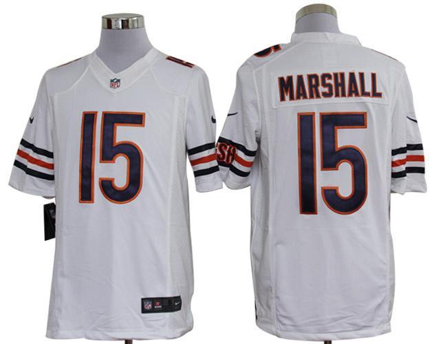 Nike Chicago Bears #15 Marshall White Game LIMITED Nike NFL Jerseys Cheap