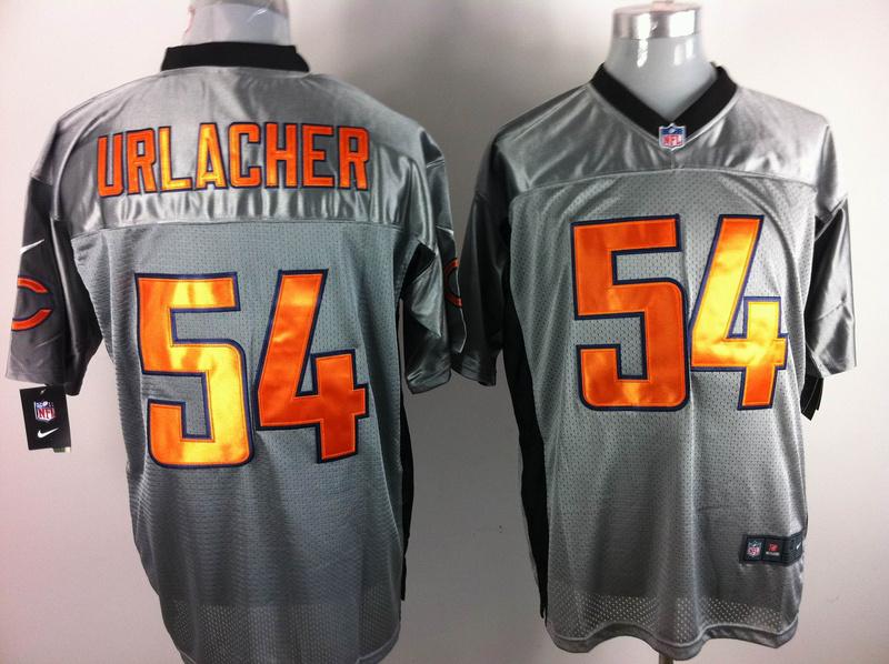 Nike Chicago Bears 54 Brian Urlacher Grey Shadow Elite NFL Jerseys Cheap