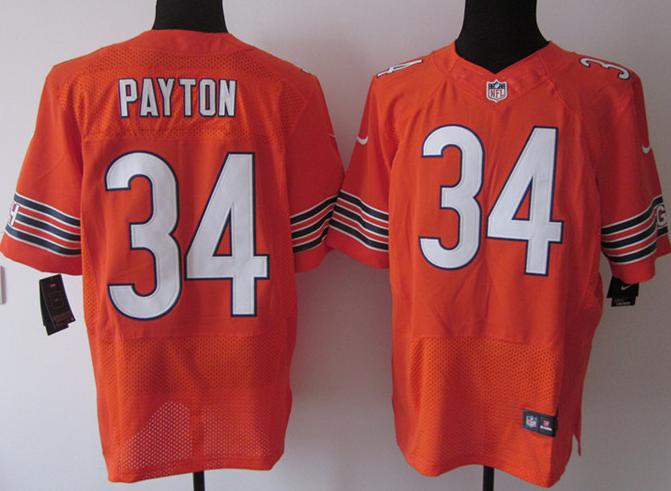 Nike Chicago Bears 34 Walter Payton Orange Elite Nike NFL Jerseys Cheap