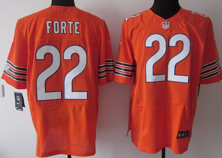 Nike Chicago Bears 22# Matt Forte Orange Elite Nike NFL Jerseys Cheap